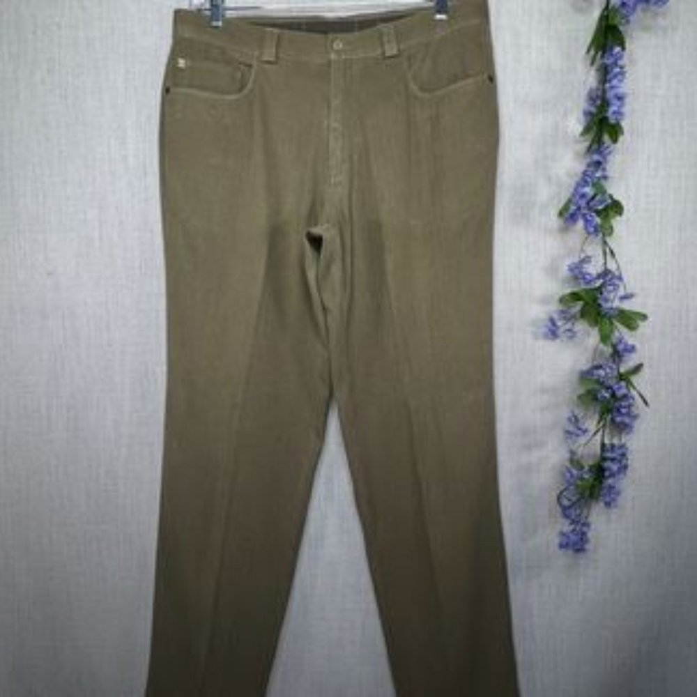 Tommy Bahama Mens Pants Striped Tan Size 38